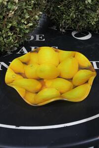 Žltá miska na ovocie v citrónovom dizajne 24cm
