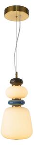 Italux PND-94981V-3C-GD LED závesné stropné svietidlo Evans | 12W integrovaný LED zdroj | 3000K | zlatá | opálová