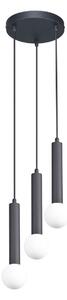Italux PND-33574-3-BK závesné stropné svietidlo Filano | 5W G9 | čierna | opálová