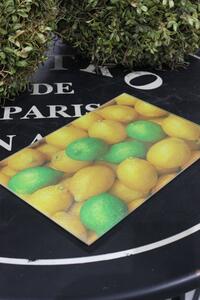 Žlto zelená tácka v citrónovom dizajne 29 cm