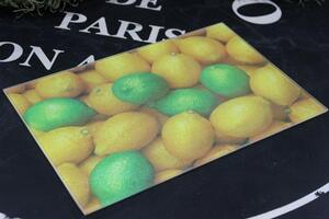 Žlto zelená tácka v citrónovom dizajne 29x19 cm