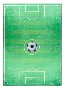 Detský koberec protišmykový BAMBINO 9731 futbalové ihrisko, zelený
