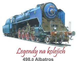 Ceduľa Lokomotiva 498.0 Albatros - ceduľa 29cm x 20cm Plechová tabuľa