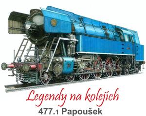Ceduľa Lokomotiva 477.1 Papoušek - ceduľa 29cm x 20cm Plechová tabuľa