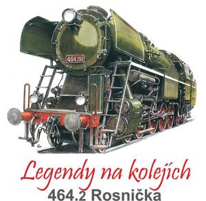 Ceduľa Lokomotiva 464.2 Rosnička - ceduľa 29cm x 20cm Plechová tabuľa
