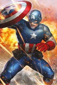 Plagát, Obraz - Captain America - Under Fire