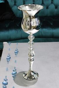 Strieborná luxusná váza s kamienkami 47 cm