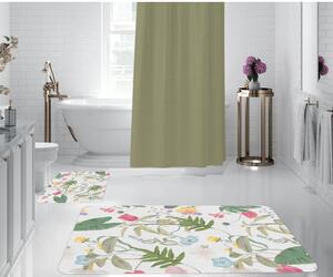 Bielo-zelené kúpeľňové predložky v súprave 2 ks - Oyo Concept