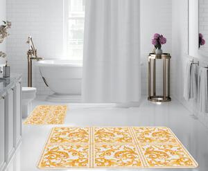 Žlto-biele kúpeľňové predložky v súprave 2 ks - Oyo Concept