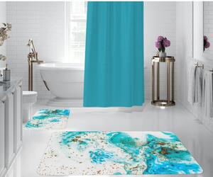 Bielo-modré kúpeľňové predložky v súprave 2 ks - Oyo Concept