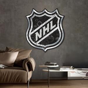 Farebný drevený obraz - NHL - logo
