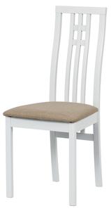 Jedálenská stolička AMANDA biela/béžová