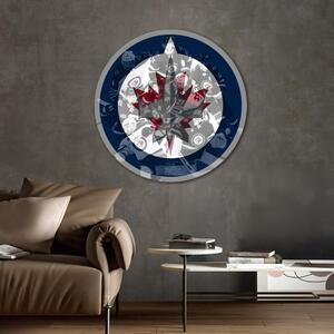 Farebný HDF obraz logo Winnipeg Jets