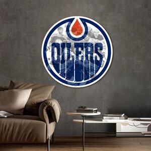 Farebný HDF obraz logo Edmonton Oilers