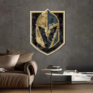 Farebný HDF obraz logo Vegas Golden Knights