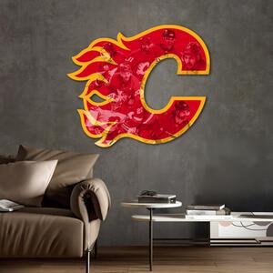 Farebný HDF obraz logo Calgary Flames