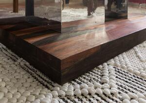PLAIN SHEESHAM Jedálenský stôl 200x100 cm - drevený podstavec, palisander