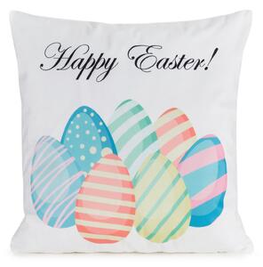 VEĽKONOČNÁ DEKORAČNÁ OBLIEČKA NA VANKÚŠ EASTER3 45X45 CM VZOROVANÁ