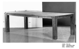 GREY WOOD Jedálenský stôl 160-240x90 cm, palisander