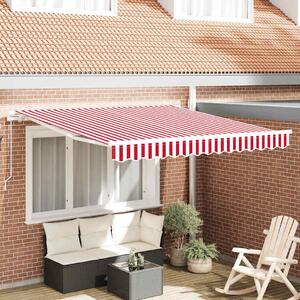 Maison Exclusive – Manuálna markíza, 3 x 2,5 m, červeno-biele pruhy