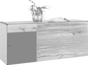 ŠIROKÁ KOMODA, staré drevo, dub, antracitová, farby duba, 192/82/51,6 cm Voglauer - Komody