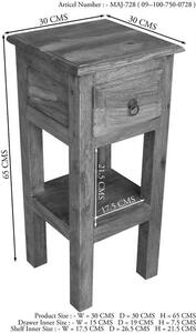 CASTLE Príručný stolík 65x30 cm, palisander
