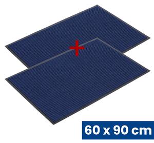 Odolná vstupná kobercová rohož s PVC 1+1 ZADARMO, 60 x 90 cm, modrá