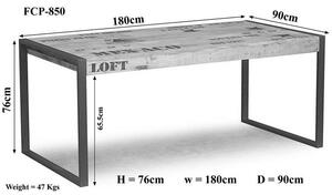 FABRICA Jedálenský stôl 180x90 cm, mango