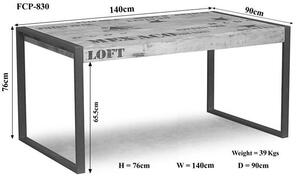 FABRICA Jedálenský stôl 140x90 cm, mango