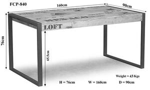FABRICA Jedálenský stôl 160x90 cm, mango