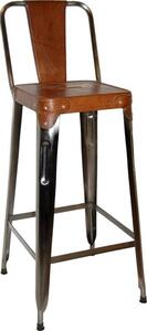 Kodaňská barová stolička zo železa a kože