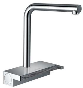 Drezová batéria Hansgrohe Aquno s vyťahovacou spŕškou, 2 prúdy chróm 73836000