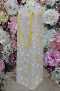 Žltá kvetinková darčeková taška 36cm