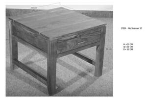 KOLINS Píručný stolík 60x60 cm, akácia
