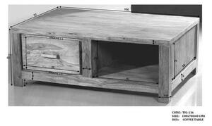 NATURAL Príručný stolík 100x70 cm, palisander