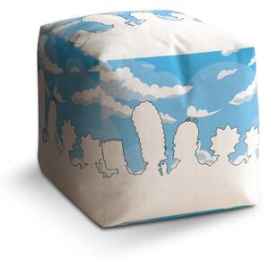 Sablio Taburet Cube Cartoon 1 - 40x40x40 cm