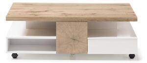 KONFERENČNÝ STOLÍK, biela, farby duba, kompozitné drevo, 120/40/60 cm Xora - Stolíky do obývačky