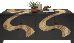 KOMODA, mangové drevo, prírodné farby, čierna, 180/90/40 cm Ambia Home - Obývacie zostavy