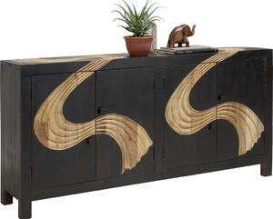KOMODA, mangové drevo, prírodné farby, čierna, 180/90/40 cm Ambia Home - Obývacie zostavy
