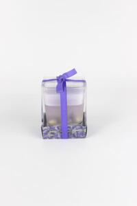 Fialové levanduĺové gelové sviečky 10,5 cm