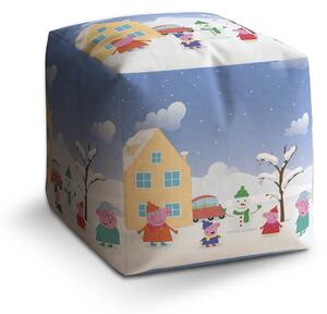 Sablio Taburet Cube Prasiatko Pepina Zima - 40x40x40 cm