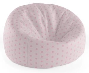 Sablio Sedací vak Cocoon Ružové bodky - 75 x 45 x 35 cm