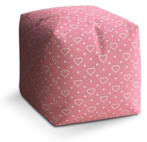 Sablio Taburet Srdce a bodky - 40x40x40 cm