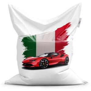 Sablio Sedací vak Ferrari Talianska vlajka - 150x100 cm