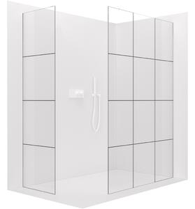 CERANO - Sprchová zástena Walk-in Crystal TL/P - bezvzperový systém - biela matná, industriálne sklo- 160x130 cm