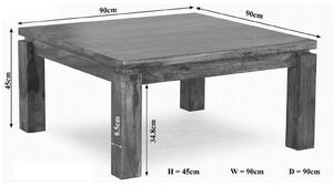 DAKOTA Konferenčný stolík 90x90 cm, palisander