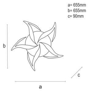 Brilagi -LED Stmievateľný prisadený luster TWIST LED/55W/230V 3000-6500K biela + DO