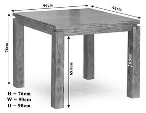 DAKOTA Jedálenský stôl 90x90 cm, palisander