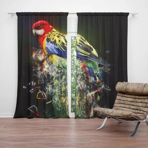 Sablio Záves Farebný papagáj: 2 ks 140x250 cm