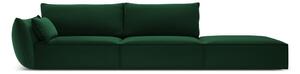 Tmavozelená zamatová pohovka ľavý roh 264 cm Vanda – Mazzini Sofas